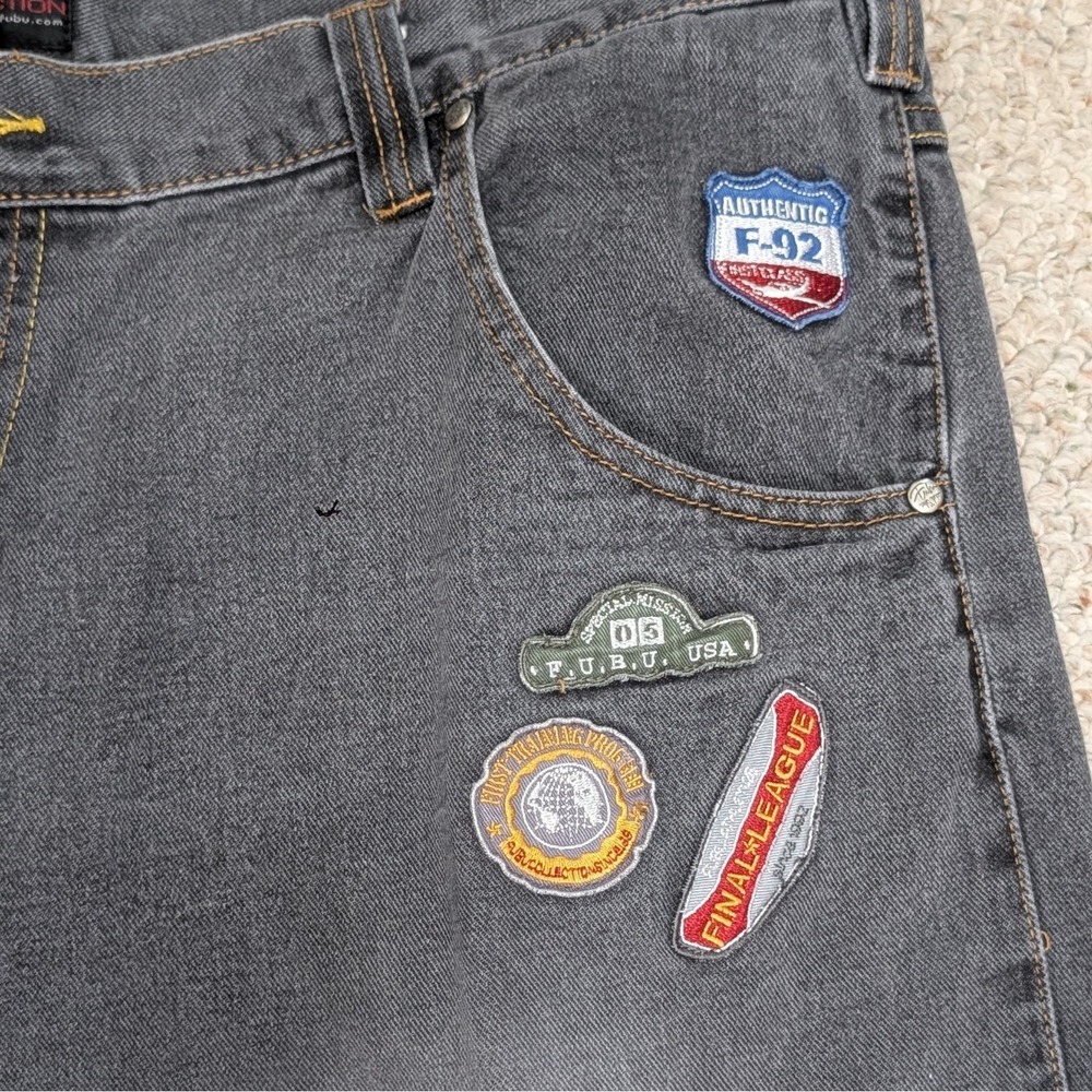 42x26  Fubu Baggy Carpenter Jeans Y2K 2000s Hip Hop Skater Streetwear Denim - Picture 4 of 16